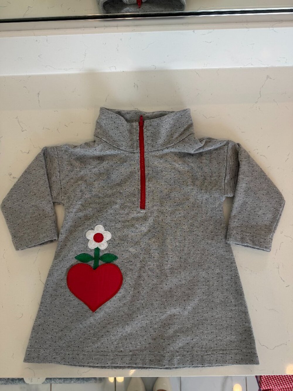 Florence Eiseman Gray Girl's Quarter Zip Jacket